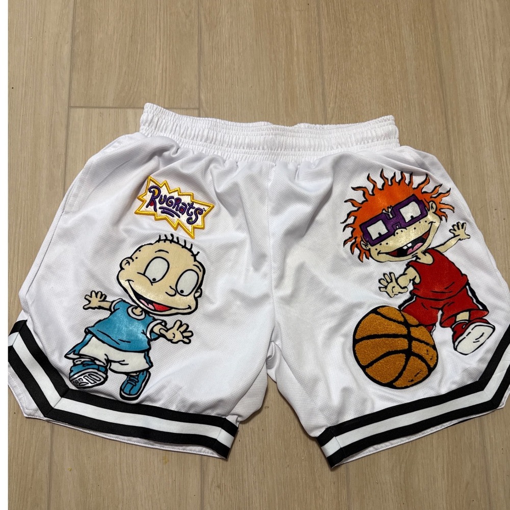 Nickelodeon Rugrats Tommy Chuckie Basketball Shorts White Kids XXL